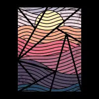 Sunset and Waves Geometry - design