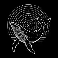 Whale under the stars - design