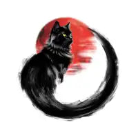 Red Moon Cat - design