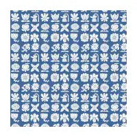 Geometry in Bloom Blue Pattern - design