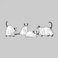 Ghost Cat Friends - design