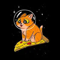 SPACE CAT & PIZZA - design
