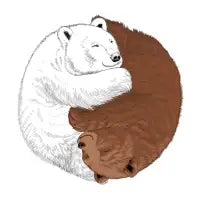 Hibernation Harmony: Bears in Yin-Yang Balance - design