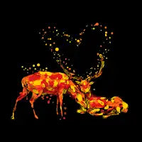 Deers in love T-Shirt - design