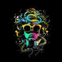 Synth Medusa T-Shirt - design