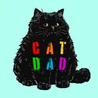 Cat Dad Rainbow - design