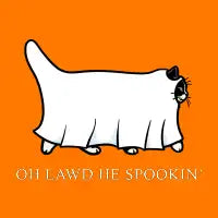 Oh Lawd He Spookin Tuxie Cat - design