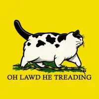 Oh Lawd He Treading Chonky Cow Cat - design