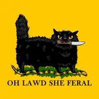 Oh Lawd She Feral Black Cat - design