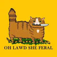 Oh Lawd She Feral Ginger Cat - design