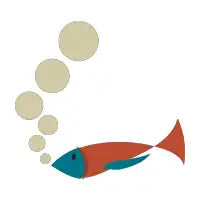 fish and bubbles - design