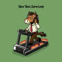 New Year, Same Loop - design