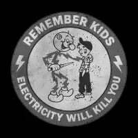 Vintage Electricity Warning T-Shirt - design