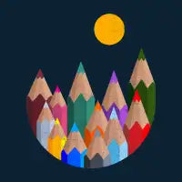 12 Colour Mountains - design