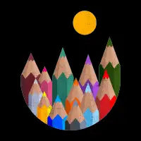 12 Colour Mountains T-Shirt - design