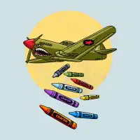 Crayon Not Bomb T-Shirt - design