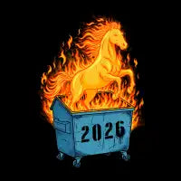 Dumpster Fire Horse - design