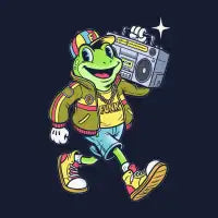 Hip Hop Funky Frog - design