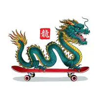 Longboard Dragon - design