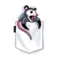 Opposum Trash Pocket T-Shirt - design
