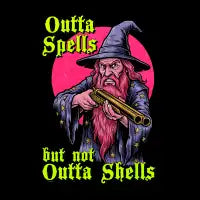 Outta Spells But Not Outta Shells - design