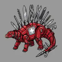 Swiss Army Saurus - design