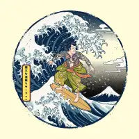 The Great Surfer Off Kanagawa - design