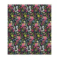 Tropical pattern with snakes - design