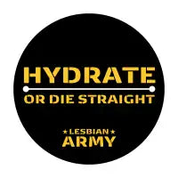 "Hydrate or Die Straight" Sticker (BLACK/YELLOW) - design