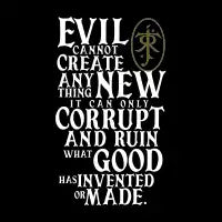 Evil Corrupts - design