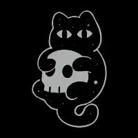 Cosmic Skull and Cat - design