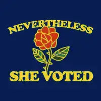 Nevertheless SHE VOTED - design