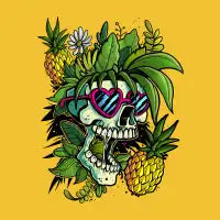 Skull and Pineapples - design