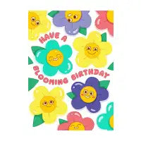 Blooming Birthday Flowers - Greeting Card - design