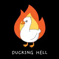 Ducking Hell white text - design