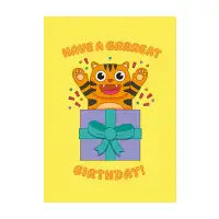 Happy Birthday Tiger - Greeting Card - design