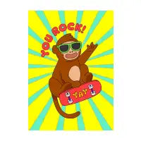 You Rock Cool Monkey - Greeting Card - design