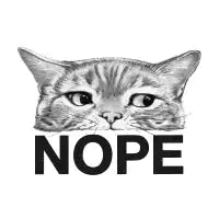 Nope Cat on White - design