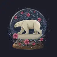 Polar Bear Snow Globe T-Shirt - design