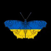 Butterfly Ukrainian Flag. Support Ukraine - design