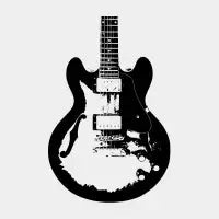 Guitar Black Silhouette - design