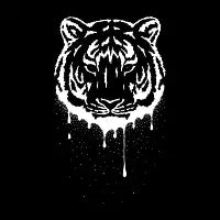 Tiger White Silhouette - design