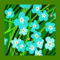 Blue flowers - design