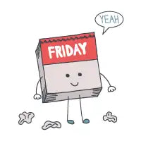 Happy Friday Calendar - design