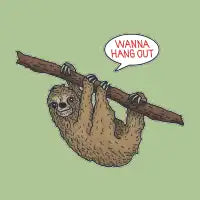 Sloth Hanging Out - design