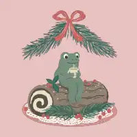 Frog on a Log with a Nog T-Shirt - design