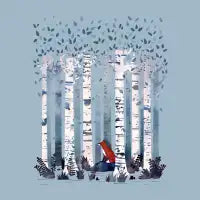 The Birches in Blue - design