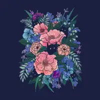 Wild Flowers (on Blue) - design