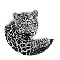 Amur leopard cub circle - design