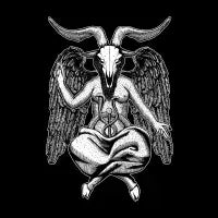 Baphomet Skull Etching - design
